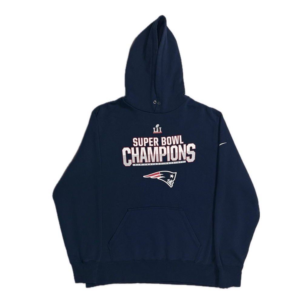 Nike New England Patriots Super Bowl 51 Champions navy graphic hoodie men’s 2XL
